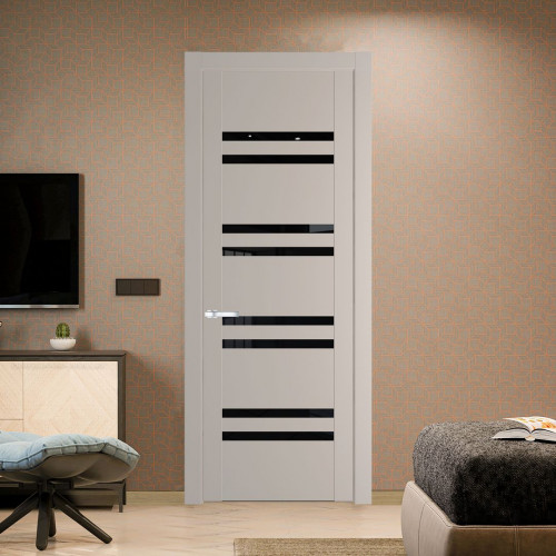 Межкомнатная дверь ProfilDoors 1.6P Сэнд Черный триплекс