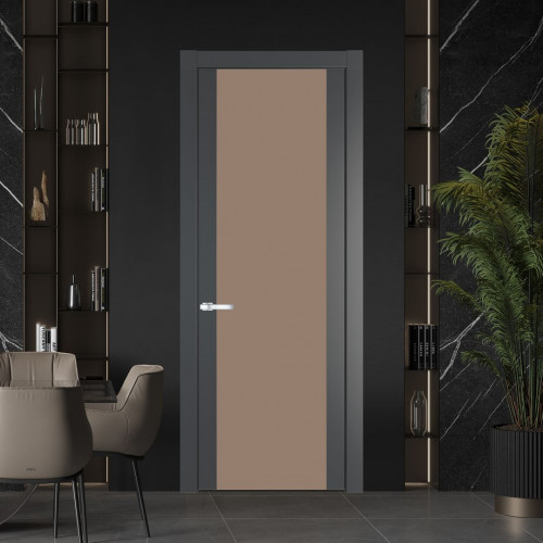Межкомнатная дверь ProfilDoors 1.7P.O Графит Монохром капучино