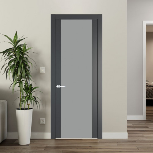 Межкомнатная дверь ProfilDoors 1.7P Графит Монохром серый