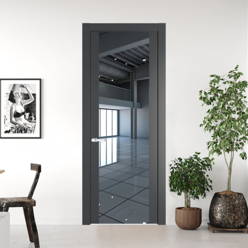 Межкомнатная дверь ProfilDoors 1.7P Графит Зеркало