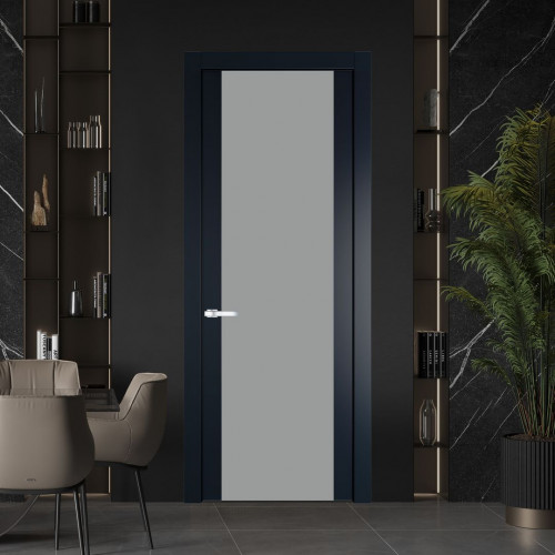 Межкомнатная дверь ProfilDoors 1.7P Нэви Блу Монохром серый