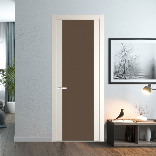 Межкомнатная дверь ProfilDoors 1.7P.O Перламутр белый Монохром гляссе