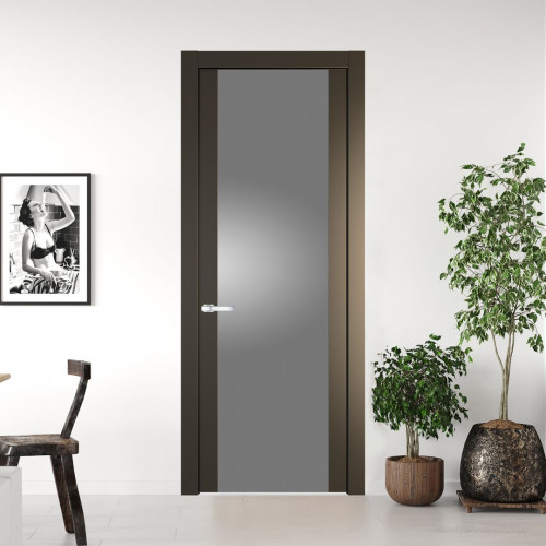 Межкомнатная дверь ProfilDoors 1.7P.O Перламутр бронза Lacobel Серебряный лак