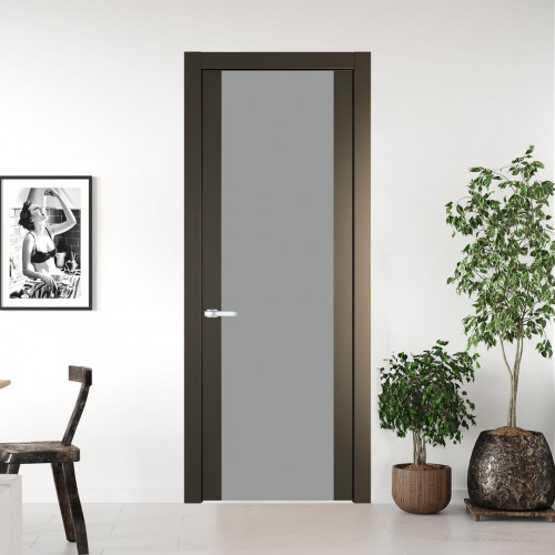 Межкомнатная дверь ProfilDoors 1.7P Перламутр бронза Монохром серый