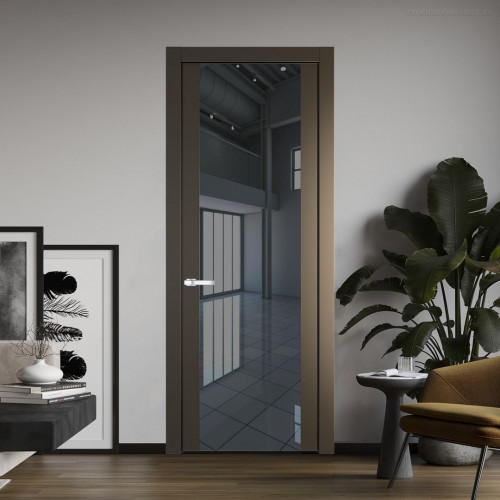 Межкомнатная дверь ProfilDoors 1.7P Перламутр бронза Зеркало Grey