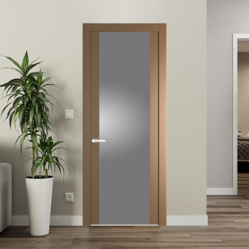 Межкомнатная дверь ProfilDoors 1.7P.O Перламутр золото Lacobel Серебряный лак