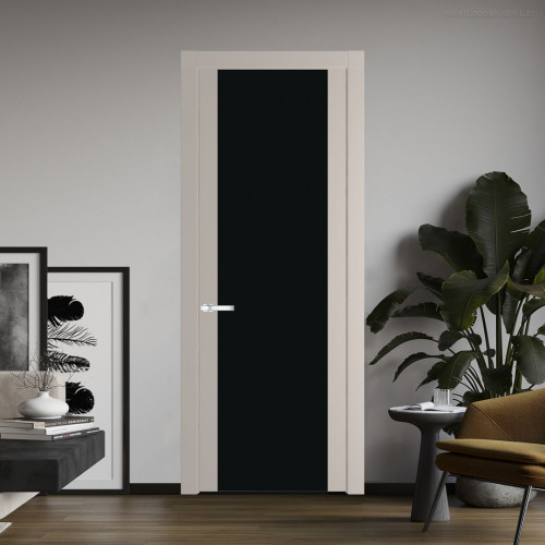 Межкомнатная дверь ProfilDoors 1.7P Сэнд Монохром черный