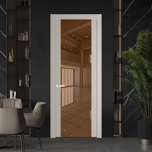 Межкомнатная дверь ProfilDoors 1.7P Сэнд Зеркало Bronza