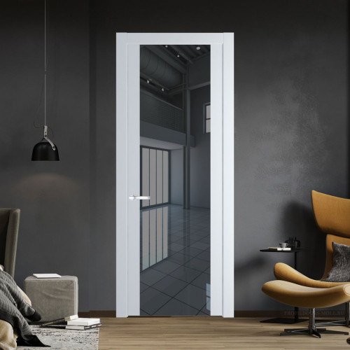 Межкомнатная дверь ProfilDoors 1.7P.O Вайт Зеркало Grey