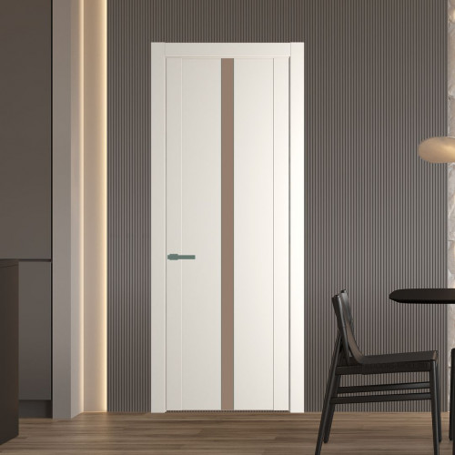 Межкомнатная дверь ProfilDoors 1.8P.O Перламутр белый Монохром капучино молдинг Зеленый воск