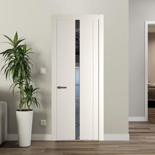 Межкомнатная дверь ProfilDoors 1.8P Перламутр белый Зеркало молдинг Деорэ