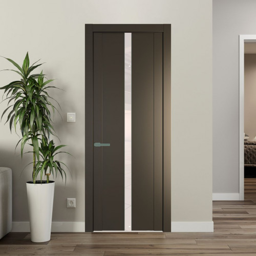 Межкомнатная дверь ProfilDoors 1.8P.O Перламутр бронза Lacobel Перламутровый лак молдинг Зеленый воск