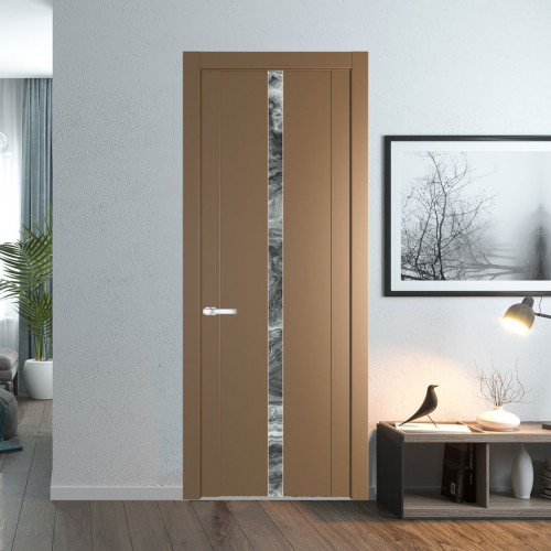 Межкомнатная дверь ProfilDoors 1.8P Перламутр золото Атриум серебро молдинг Серебро
