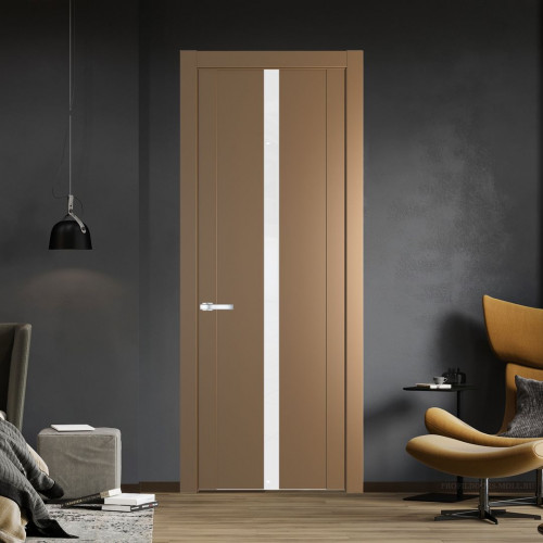 Межкомнатная дверь ProfilDoors 1.8P.O Перламутр золото Лак классик молдинг Серебро