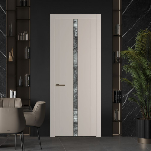 Межкомнатная дверь ProfilDoors 1.8P Сэнд Атриум серебро молдинг Деорэ