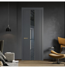 1.9P Графит Зеркало Grey молдинг Золото