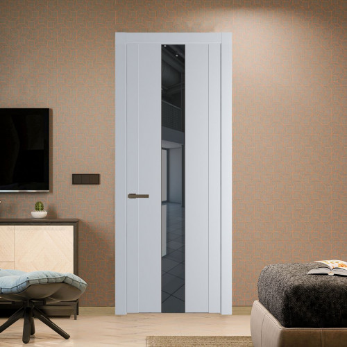 Межкомнатная дверь ProfilDoors 1.9P Лайт Грей Зеркало Grey молдинг Деорэ