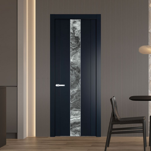 Межкомнатная дверь ProfilDoors 1.9P Нэви Блу Атриум серебро молдинг Серебро