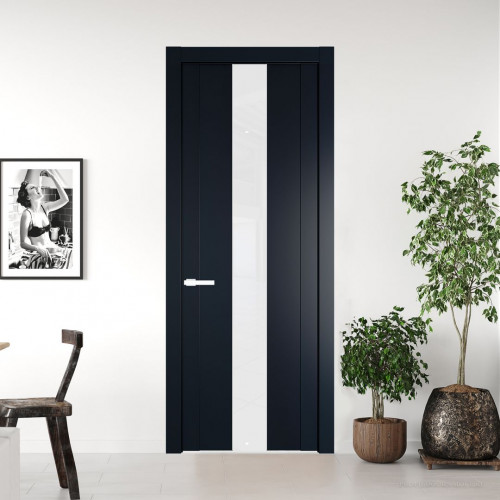 Межкомнатная дверь ProfilDoors 1.9P Нэви Блу Лак классик молдинг Вайт
