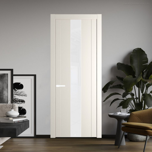 Межкомнатная дверь ProfilDoors 1.9P.O Перламутр белый Лак классик молдинг Вайт