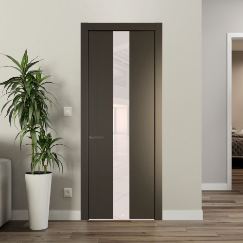 Межкомнатная дверь ProfilDoors 1.9P.O Перламутр бронза Lacobel Перламутровый лак молдинг Деорэ