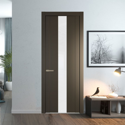 Межкомнатная дверь ProfilDoors 1.9P.O Перламутр бронза Лак классик молдинг Никель матовый