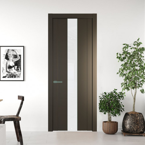 Межкомнатная дверь ProfilDoors 1.9P Перламутр бронза Лак классик молдинг Зеленый воск