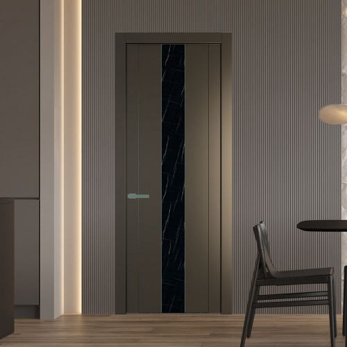 Межкомнатная дверь ProfilDoors 1.9P Перламутр бронза Неро мрамор молдинг Зеленый воск