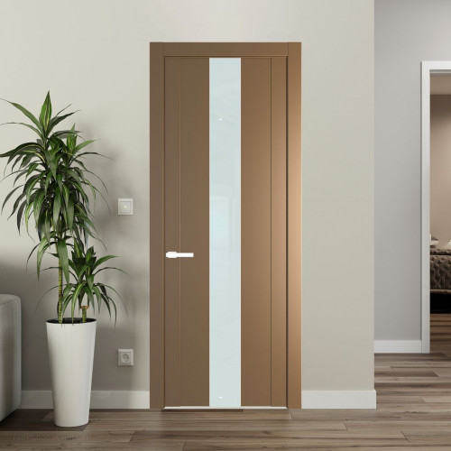 Межкомнатная дверь ProfilDoors 1.9P.O Перламутр золото Lacobel Белый лак молдинг Вайт
