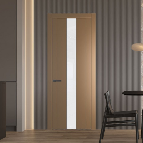Межкомнатная дверь ProfilDoors 1.9P Перламутр золото Лак классик молдинг Серая ночь