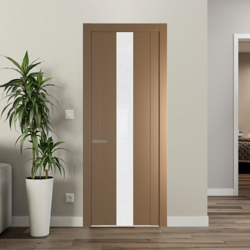 Межкомнатная дверь ProfilDoors 1.9P Перламутр золото Лак классик молдинг Шампань