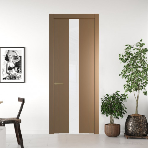 Межкомнатная дверь ProfilDoors 1.9P Перламутр золото Лак классик молдинг Золото