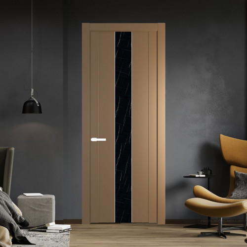 Межкомнатная дверь ProfilDoors 1.9P Перламутр золото Неро мрамор молдинг Вайт