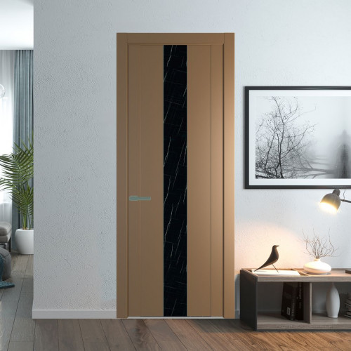 Межкомнатная дверь ProfilDoors 1.9P Перламутр золото Неро мрамор молдинг Зеленый воск