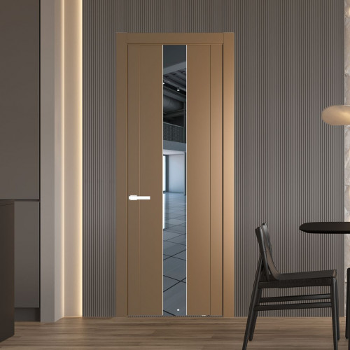 Межкомнатная дверь ProfilDoors 1.9P Перламутр золото Зеркало молдинг Вайт