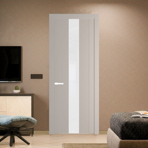 Межкомнатная дверь ProfilDoors 1.9P Сэнд Лак классик молдинг Вайт