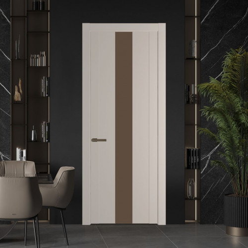 Межкомнатная дверь ProfilDoors 1.9P.O Сэнд Монохром гляссе молдинг Деорэ