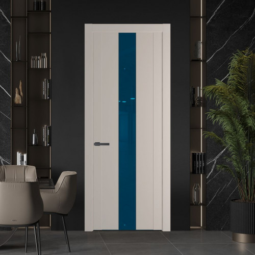 Межкомнатная дверь ProfilDoors 1.9P Сэнд Зеркало Blue молдинг Серая ночь