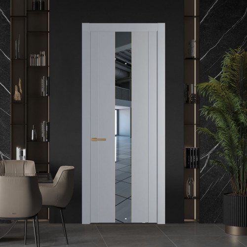 Межкомнатная дверь ProfilDoors 1.9P Смоки Зеркало молдинг Золото