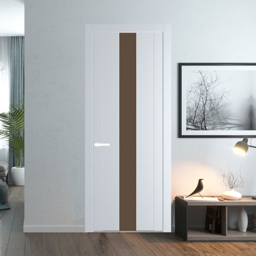 Межкомнатная дверь ProfilDoors 1.9P.O Вайт Монохром гляссе молдинг Вайт
