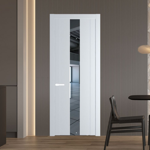 Межкомнатная дверь ProfilDoors 1.9P Вайт Зеркало молдинг Вайт