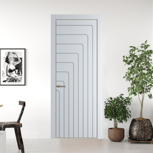 Межкомнатная дверь ProfilDoors 10 PA Вайт с профилем Шампань