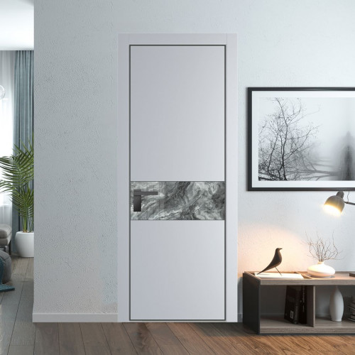 Межкомнатная дверь ProfilDoors 17 PA Лайт Грей с профилем Серая Ночь с стеклом  атриум серебро