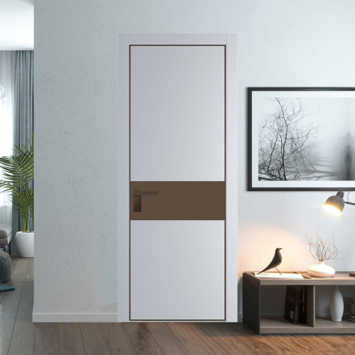 Межкомнатная дверь ProfilDoors 17 PA Лайт Грей с профилем Деорэ с стеклом  монохром гляссе