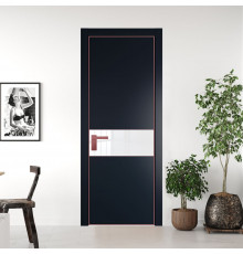 17 PA Нэви Блу с профилем Красный антрацит с стеклом лак классик