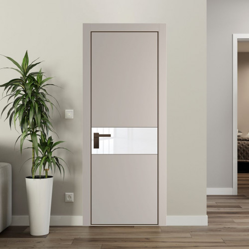 Межкомнатная дверь ProfilDoors 17 PA Санд с профилем Деорэ с стеклом лак классик