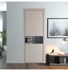 17 PA Санд с профилем Черный с стеклом  зеркало grey