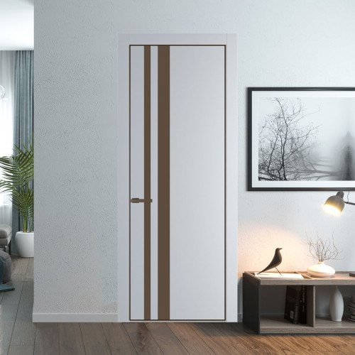 Межкомнатная дверь ProfilDoors 20 PA Лайт Грей с профилем Деорэ с стеклом  монохром гляссе