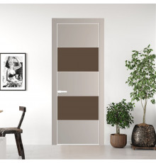 22 PA Санд с профилем Вайт с стеклом  монохром гляссе