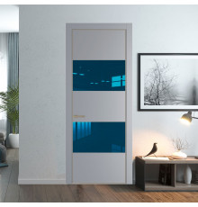 22 PA Смоки с профилем Никель с стеклом  зеркало blue